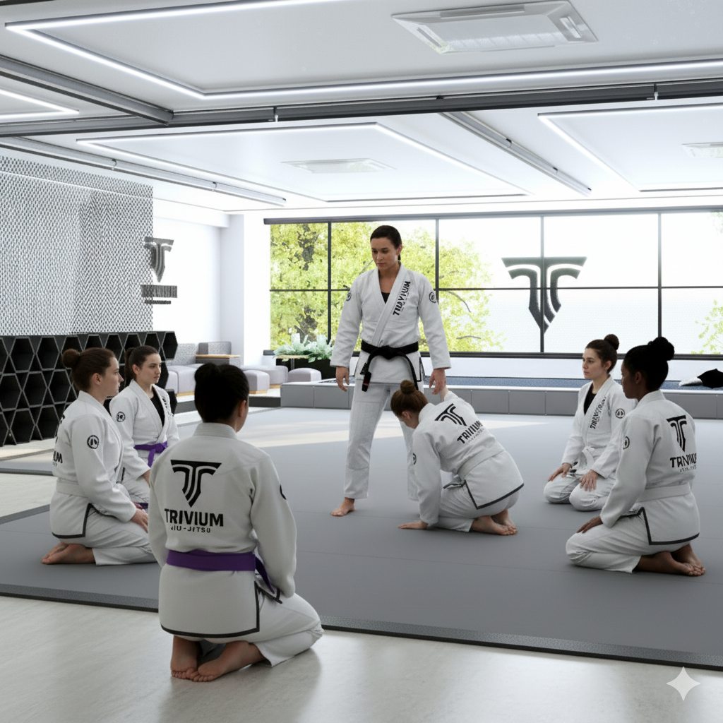 Aulas de jiu-jitsu exclusivas para mulheres com foco em defesa pessoal